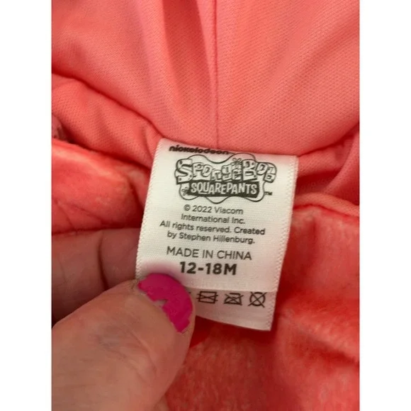 Spirit Halloween Patrick Star SpongeBob SquarePants Infant Costume 12-18M Pink - Picture 8 of 15